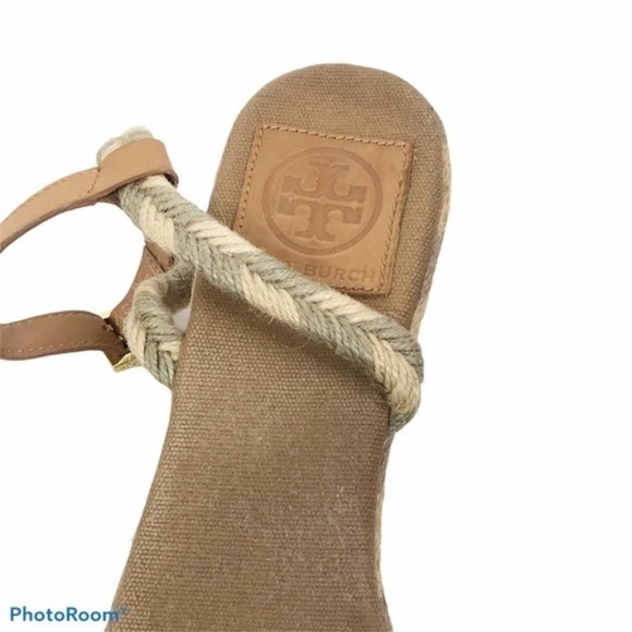 Tory Burch natural Camelia jute wedge sandals - Picture 11 of 12